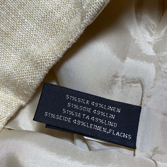 Ralph Lauren Flax Silk & Linen Pencil Skirt - Picture 3 of 14